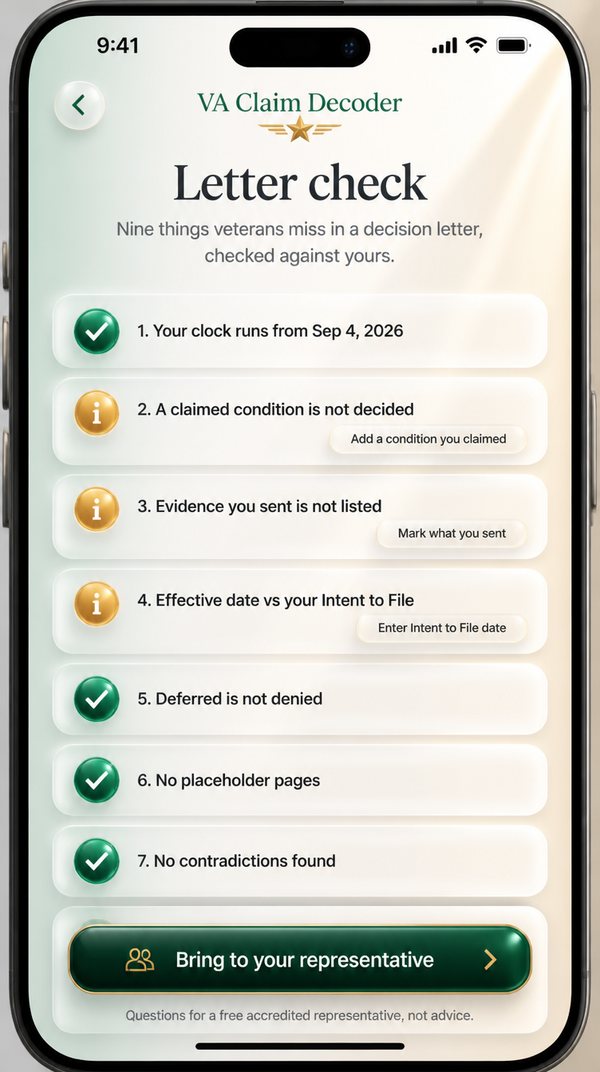 Letter check screen